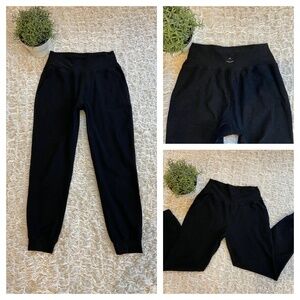 Beyond Yoga Spacedye Midi Jogger Pants High Waist Joggers Heather Black Small